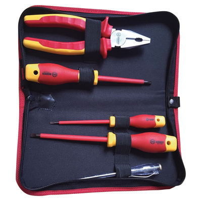 工具库 宝合BOOHER 5件套双色绝缘家用电工工具组套 0200201
