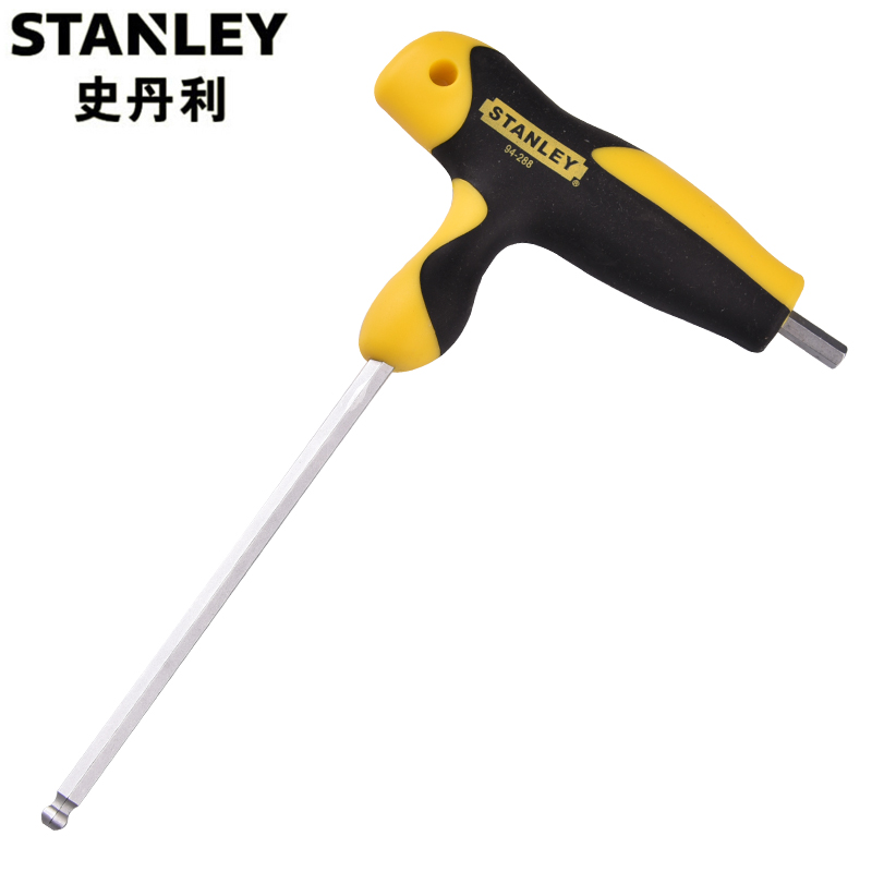 史丹利(Stanley) 4mm 公制T形球头内六角扳手 94-286-23 (单位:个)