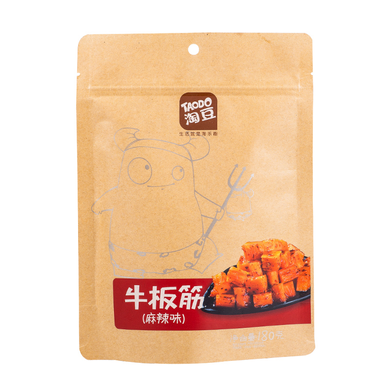 淘豆麻辣味牛板筋180g四川特产美食小吃牛肉干休闲零食品