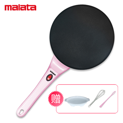 万利达(malata)双圈加热电饼铛家用薄饼档锅煎烤机迷你不沾薄饼机粉色清新烤饼机WLD-BP701A