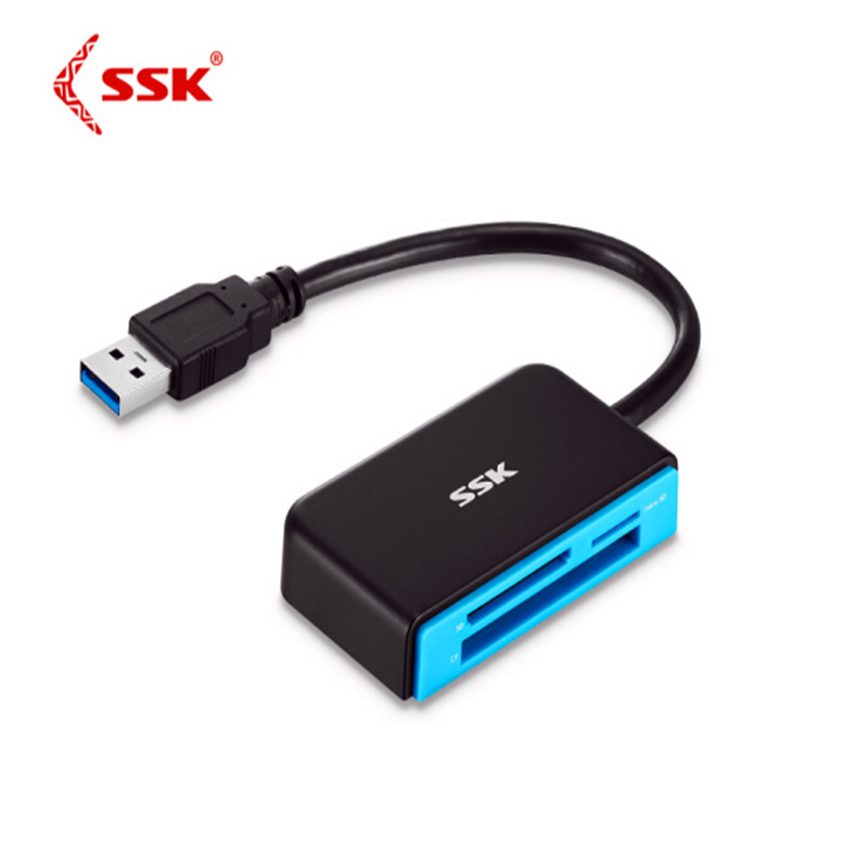 飚王(SSK)SCRM330多功能合一读卡器 USB3.0高速读写 支持TF/SD/CF等手机卡相机卡