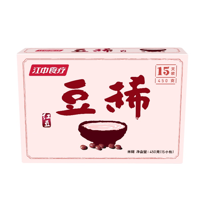 江中猴姑国产红豆豆稀15天装 红豆米糊营养冲饮品代餐粉450g/盒装 营养代餐 含糖