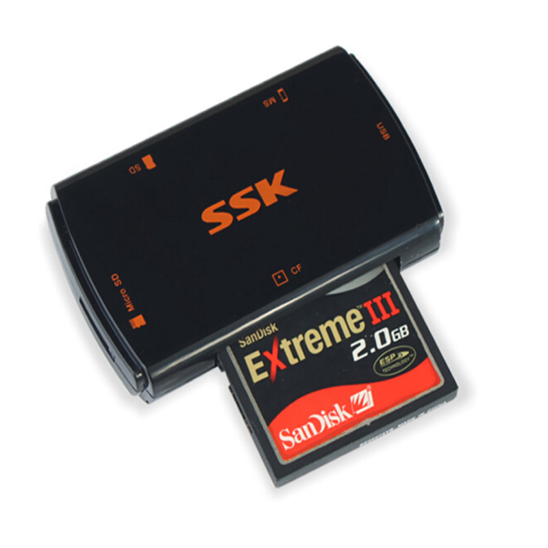 飚王(SSK)SCRM059多功能合一读卡器 USB3.0高速读写 支持TF/SD/CF/MS手机卡相机卡
