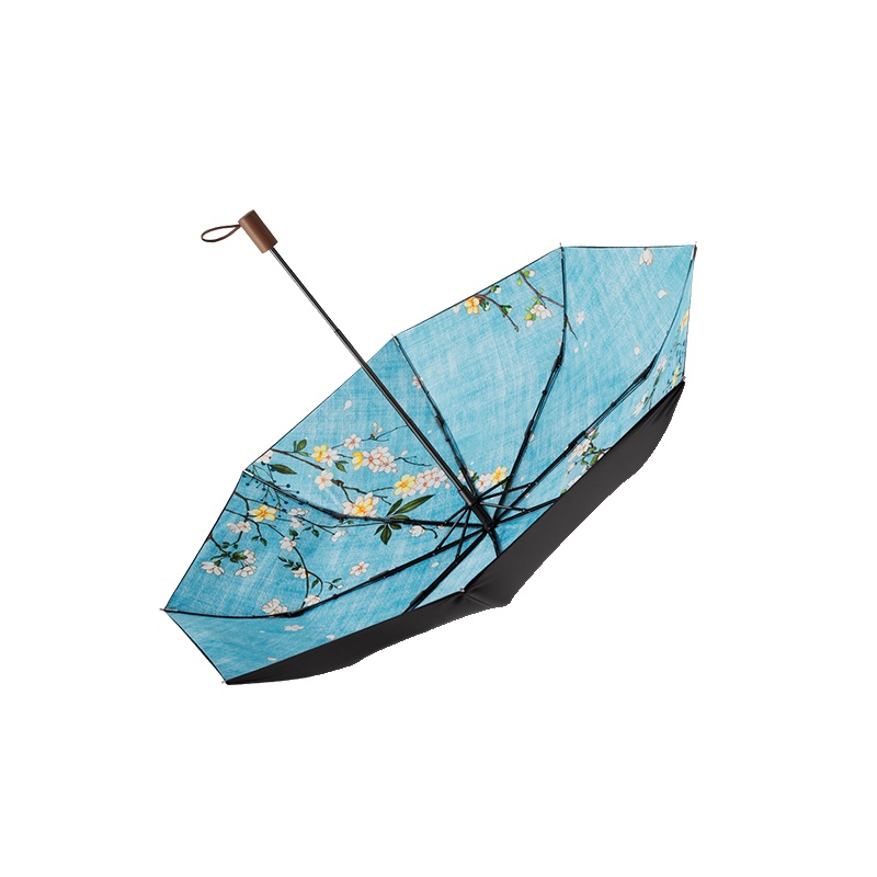 蕉下三折晴雨伞小黑伞防晒防紫外线遮阳伞