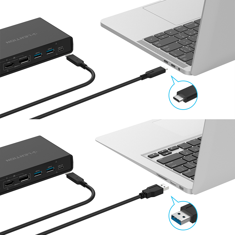Lention蓝盛 笔记本一体机usb3.0扩展坞 4K/5K高清外置显示器投影 有线网口转换器