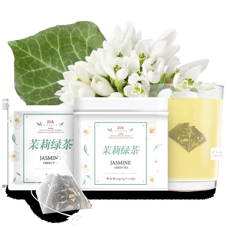 茉莉绿茶 润朵茉莉花绿茶花茶组合袋泡三角冷泡茶包