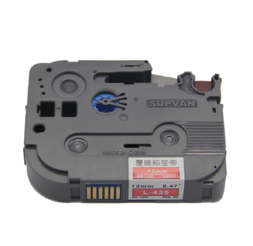 硕方 标签机红底白字色带12mm* 8m L-435(卷)