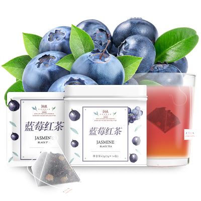 [苏宁红茶]蓝莓红茶 润朵蓝莓味红茶花果茶果粒水果茶茶包组合袋泡茶