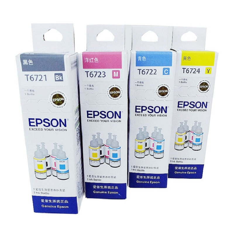 爱普生(EPSON) 原装 适用机型L201 黄 墨盒C13T672480(单位:盒)