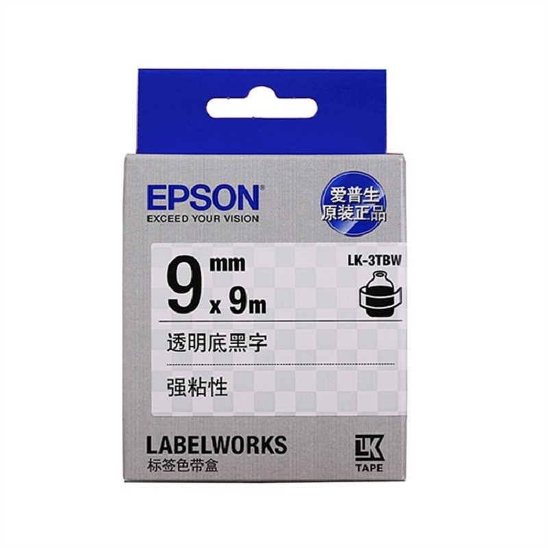 爱普生(EPSON) 透明底黑字原装色带 LK-3TBW (单位：根)