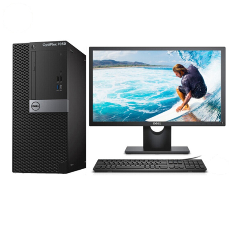 戴尔(DELL)Optiplex 7050MT台式商用电脑整机21.5英寸显示器(I7-7700 8G 1T+128G 2G独显 黑)