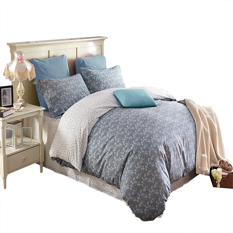 恒源祥 蓝韵 四件套 枕套48*74cm*2 被套200*230cm 床单230*250cm TBK2016(套)