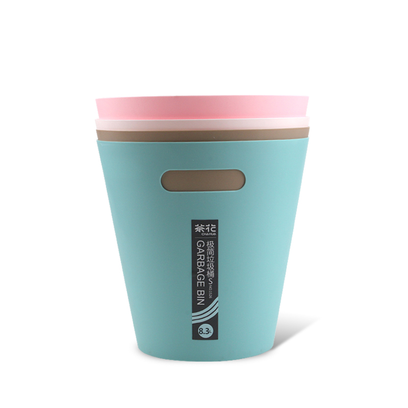 茶花 3.6L 极简 垃圾桶-S 颜色随机 1526（单位：个）