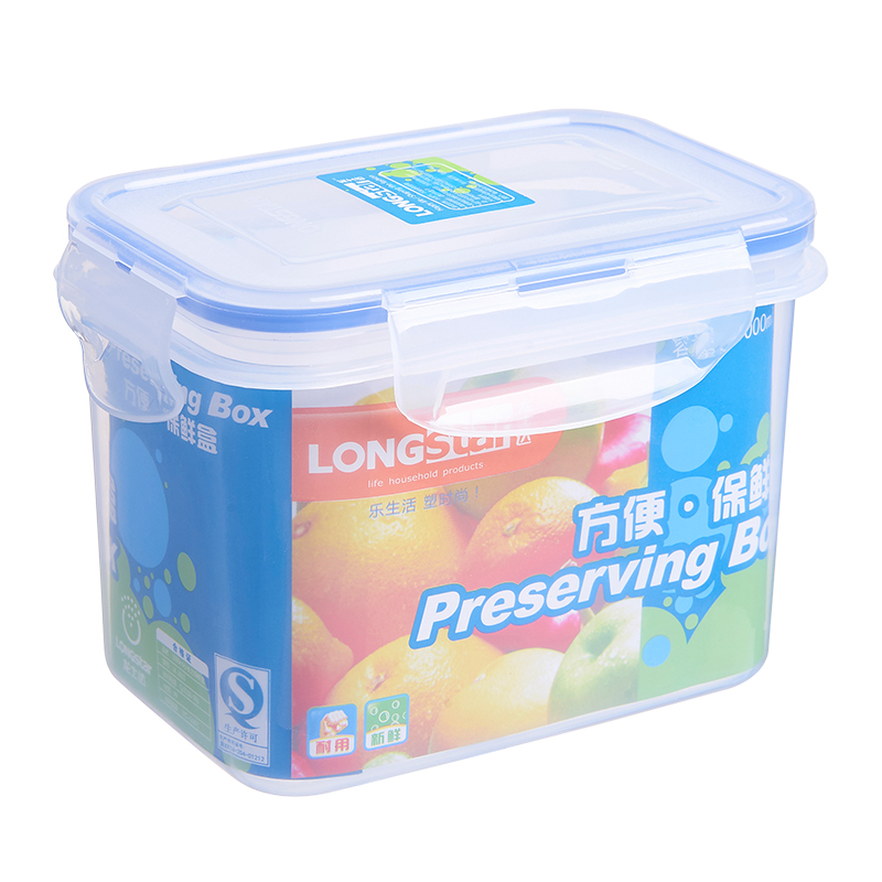 龙士达(LONGSTAR) 微波炉饭盒保鲜盒 1000ml透明塑料密封罐收纳盒 LK2015