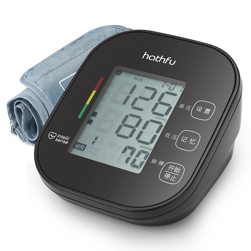哈斯福血压计BSX555 家医用全自动上臂式血压仪 高精准通用老年人高血压测量表字体大