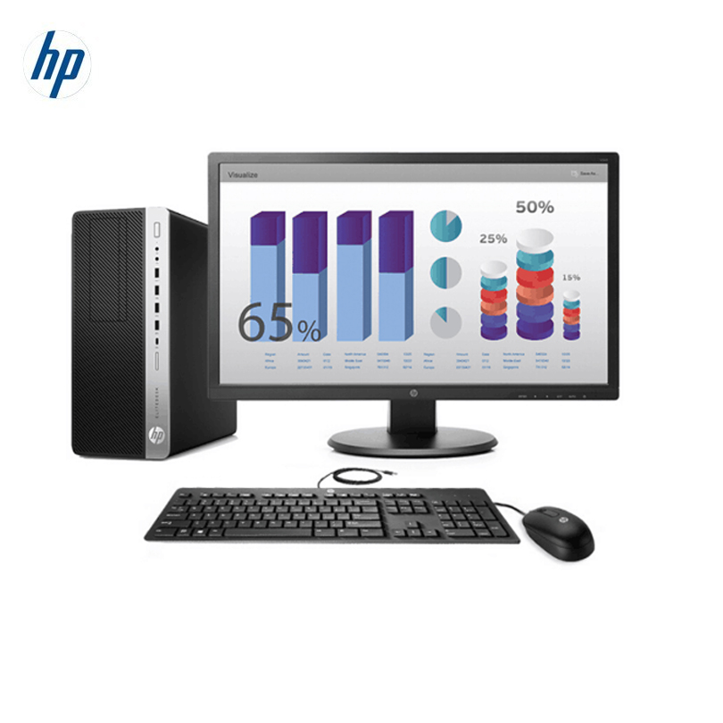 惠普(HP)EliteDesk 880 G3商用台式电脑 19.5英寸显示器(i5-6500 4G 500G 2G独 )