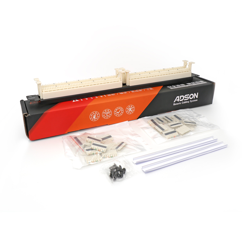 ADSON艾德生工程级模块配线架加厚板块110型100对电话语音跳线架配连接块110机架式可拆