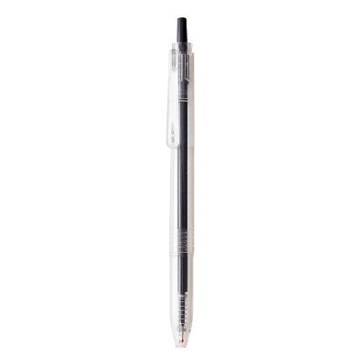 苏宁极物按动中性笔 简约按动学生水笔 学习办公用品中性笔 0.5mm黑色会议签字笔 全针管中性笔水笔