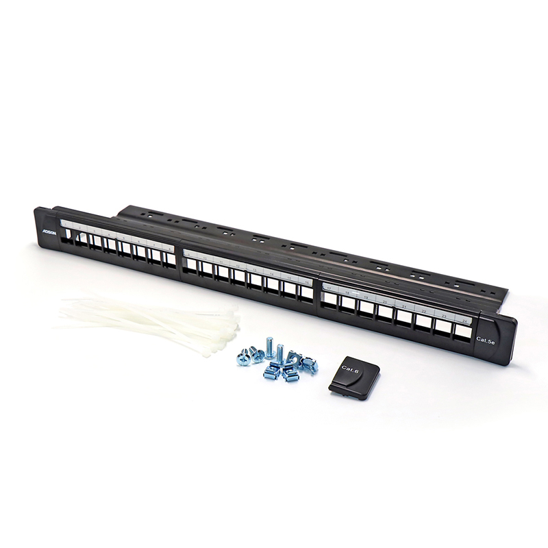 ADSON艾德生CAT5e超五类24口非屏蔽网络配线架 加厚板块 24口空口非屏蔽配线架(不含模块)