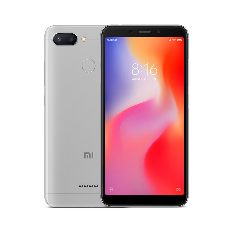 Xiaomi/小米 红米6 4GB+64GB 铂银灰 移动联通电信全网通4G手机