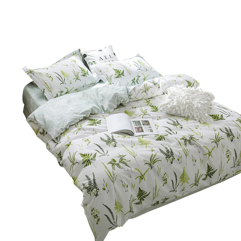 丝蕴(SYOSS)清凉里印花四件套中号/标准号：床单230*245cm 被套200*230cm 枕套48*74cm*2