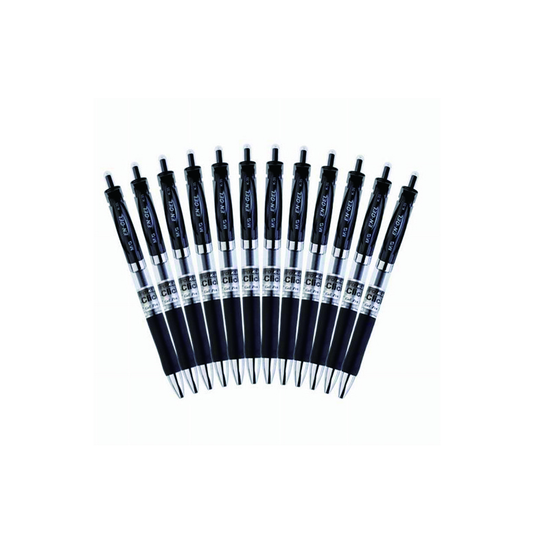 LTSM 晨光(M&G)K35黑色0.5mm经典中性笔按动签字笔水笔 12支/盒