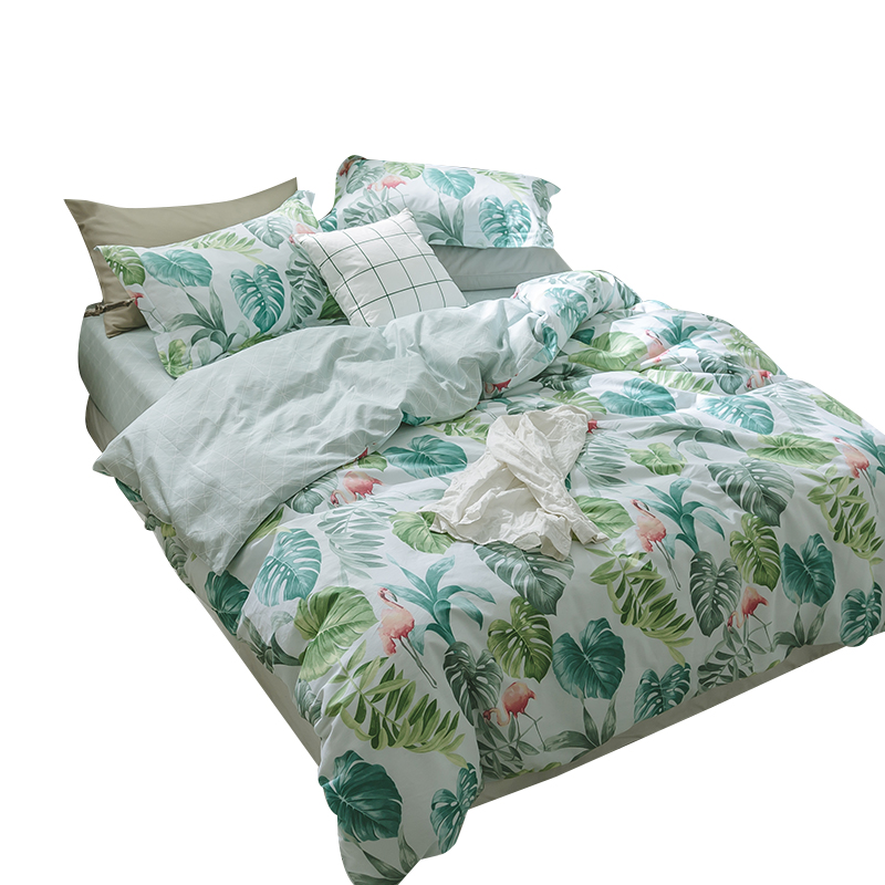 丝蕴(SYOSS)芳华印花四件套中号/标准号:床单230*245cm 被套200*230cm 枕套48*74cm*2