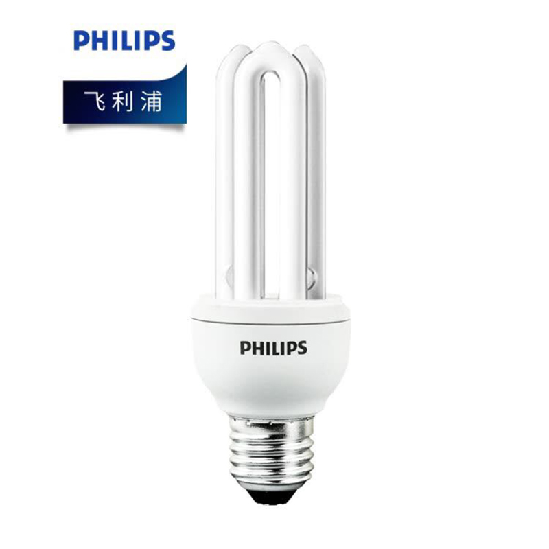 飞利浦(Philips) 18W E27 3U节能灯泡 6500K白光 12只 (单位:件)
