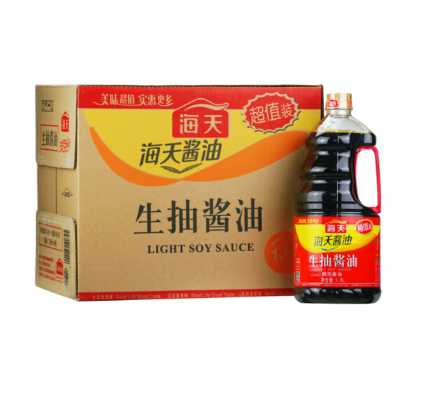CCSM 海天 生抽酱油1.9L*6桶/整箱装