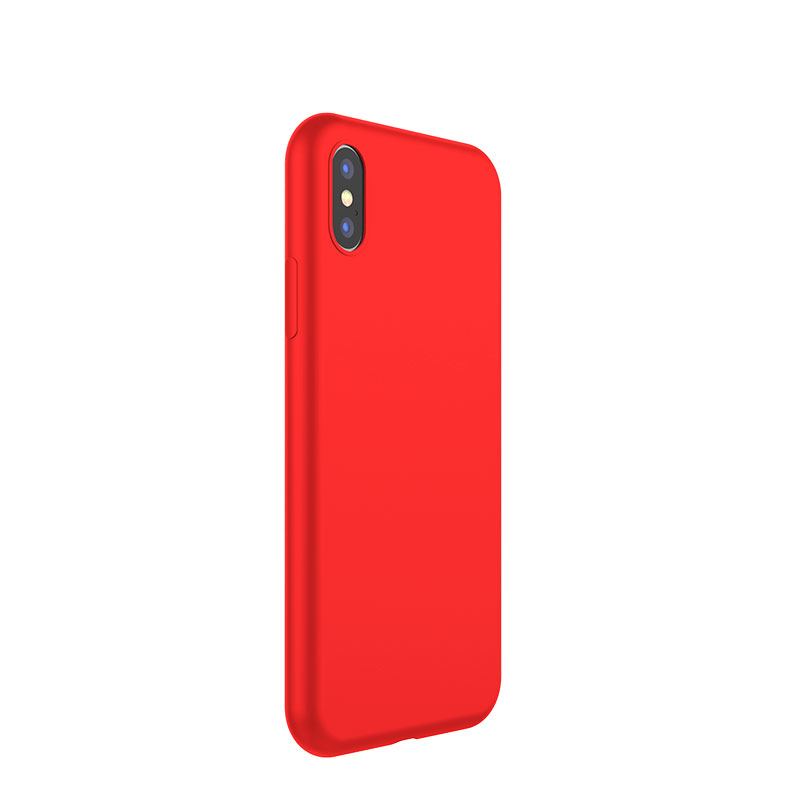TGVI'S iphoneX液态硅胶手机壳 防摔轻薄全包透气 iphoneX保护套 红色
