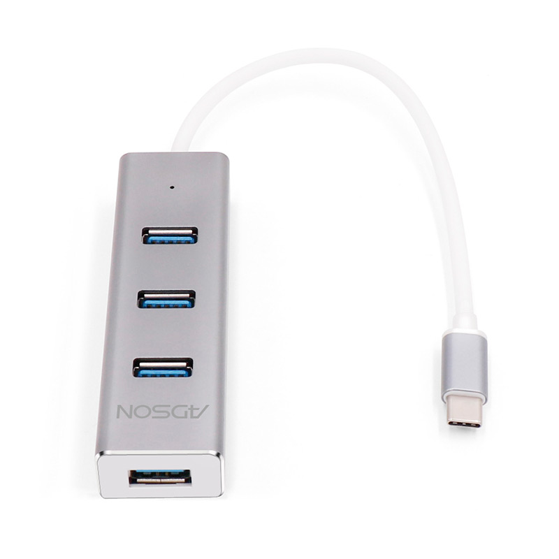 ADSON艾德生TYPE-C转USB3.0 四口集线器