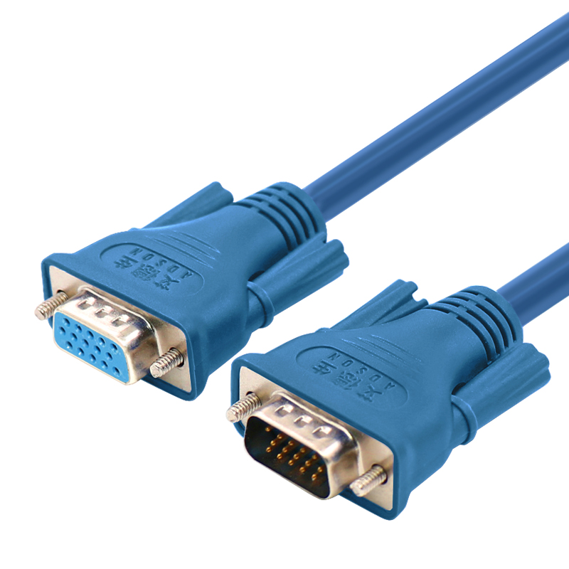 ADSON艾德生vga3+4 投影仪线电脑显示器连接线笔记本电视高清视频线 VGA3+4 针对孔 10米