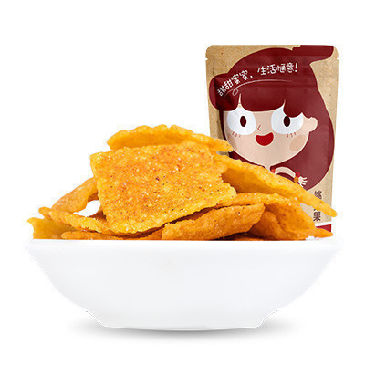 姚太太 膨化食品 小米锅巴88g 烧烤味 休闲食品