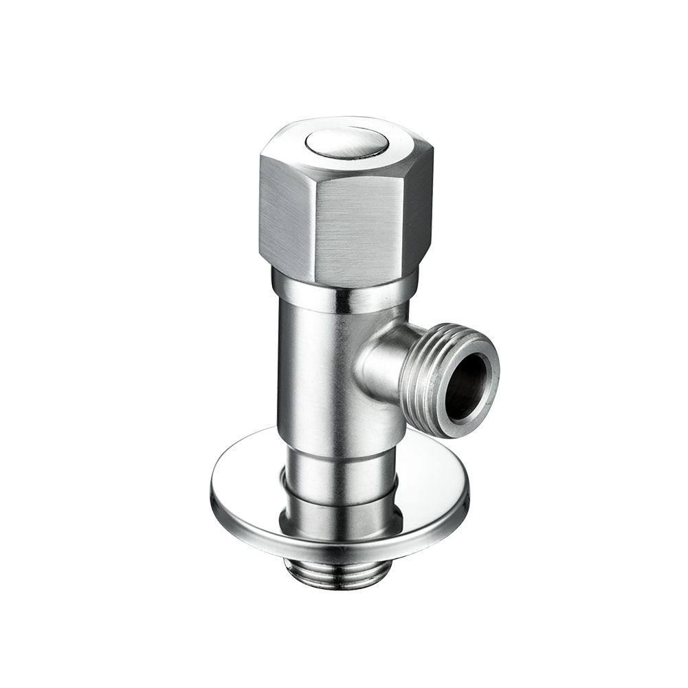 安华卫浴（ANNWA）304不锈钢拉丝角阀加厚冷热通用标准4四分口角阀