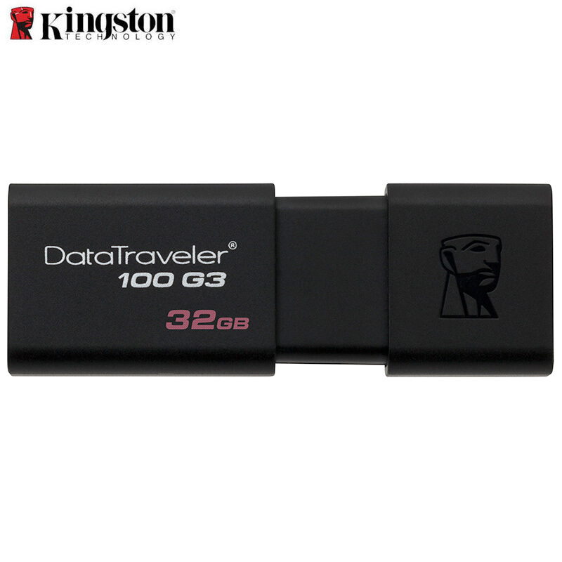 [精选]金士顿(Kingston)DT 100G3 32GB USB3.0 U盘 高速车载U盘 黑色 32GB