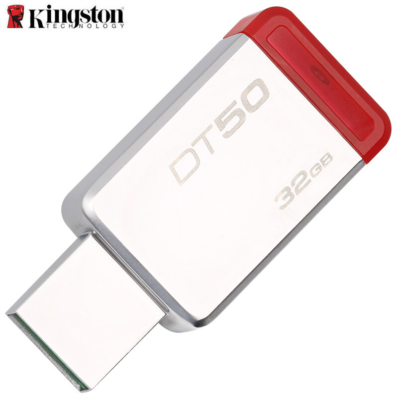 [精选]金士顿(Kingston)USB3.1 32GB 金属U盘 DT50 高速车载U盘 32GB 红色