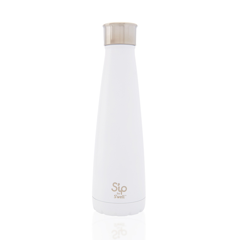 美国S'ip by S'well 保温杯 200115100 450ml白色棉花糖不锈钢保冷水杯男女便携式情侣杯