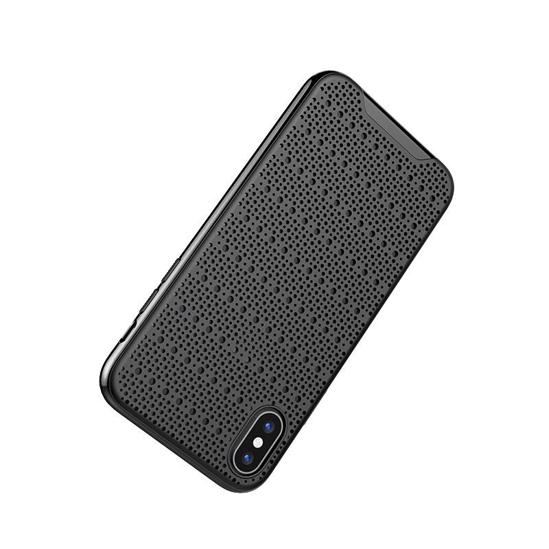 TGVI'S iphoneX/10透气手机壳 透气散热防摔 iPhoneX/10保护套 黑色