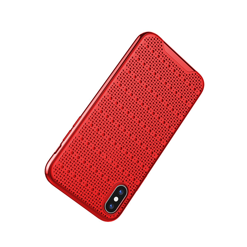 TGVI'S iphoneX/10透气手机壳 透气散热防摔 iPhoneX/10保护套 红色