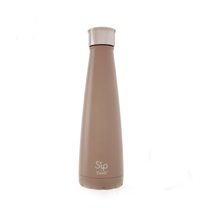 美国S'ip by S'well不锈钢保温保冷水杯男女便携式情侣杯青灰色450ml