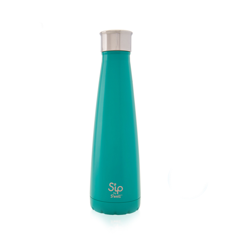 美国S'ip by S'well不锈钢保温保冷水杯男女便携式情侣杯绿色糖豆450ml