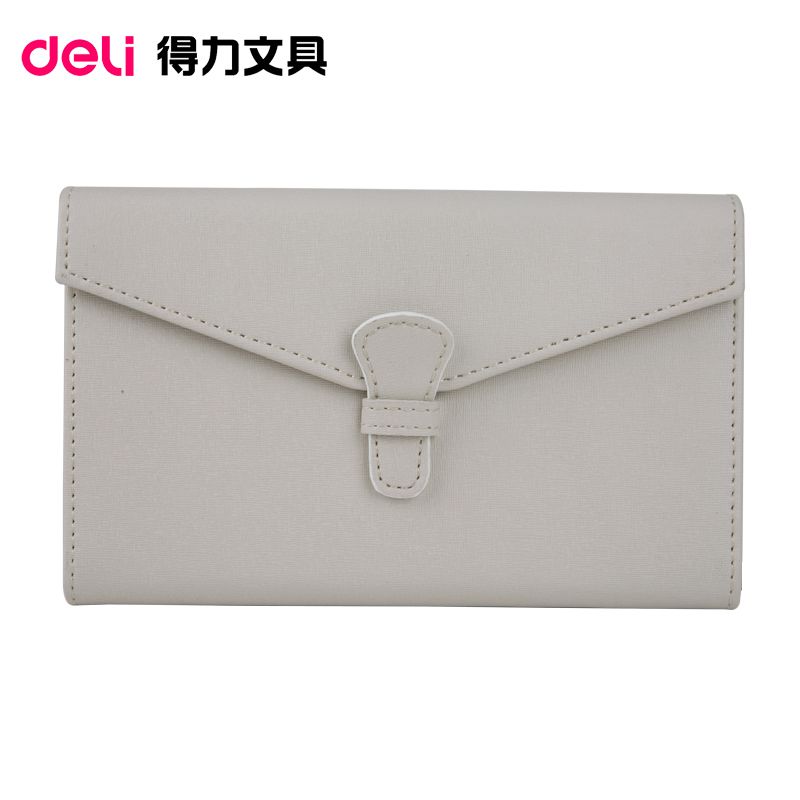 [精选]得力(deli)3160 记事本伊芙系列商务时尚手提式笔记本皮面本工作笔记本子 米色