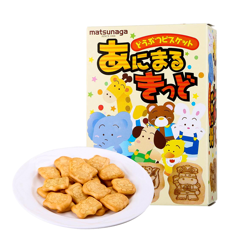 日本进口零食品 松永 动物小饼干35g/盒 儿童宝宝休闲小吃早餐