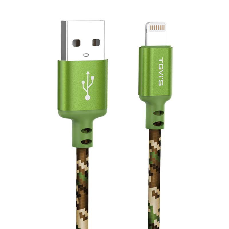 TGVI'S iphone7/8/6s/X数据线1米 MFI认证 苹果手机充电器线USB连接线 绿色