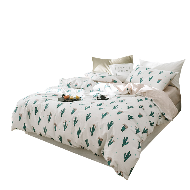 丝蕴(SYOSS)绿光印花四件套中号/标准号:床单230*245cm 被套200*230cm 枕套48*74cm*2