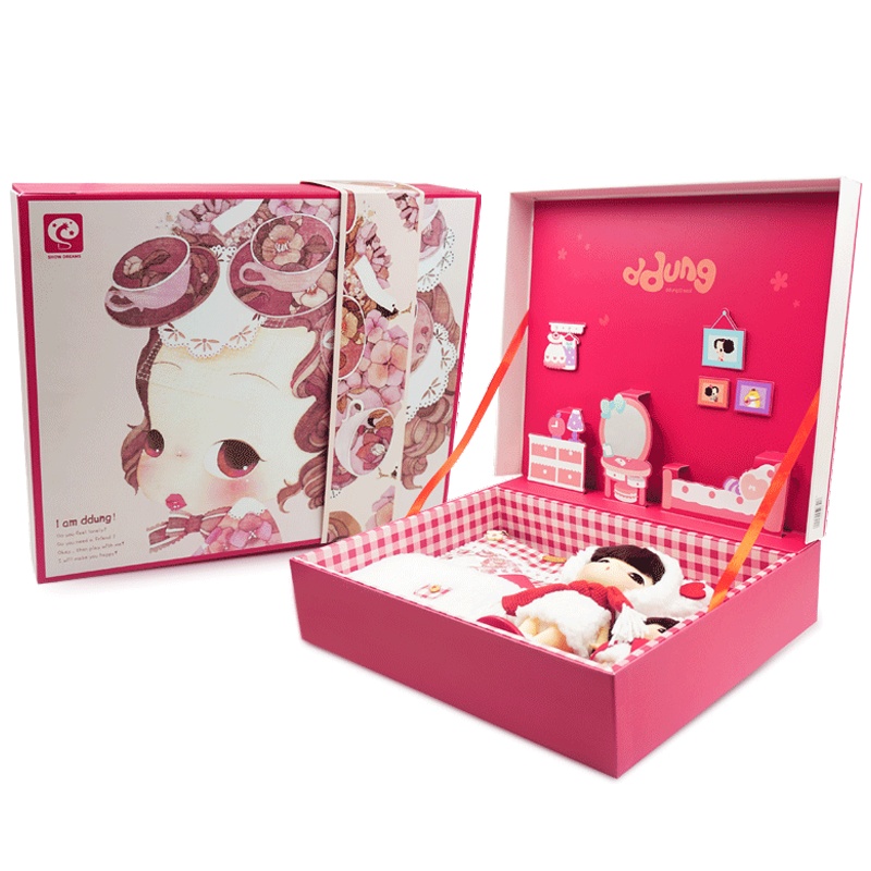 情人节礼物冬己迷糊娃娃套装礼盒送女友生日礼品女生友情创意浪漫FDE1820(粉色)
