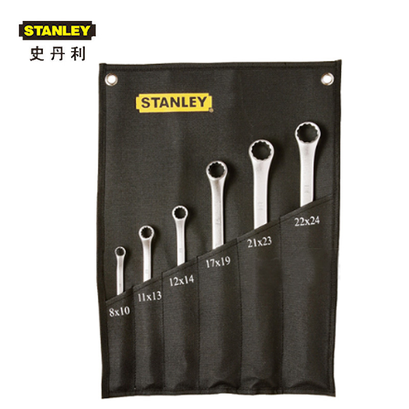 史丹利 94-405-23 6件套公制精抛光45°角双梅花扳手