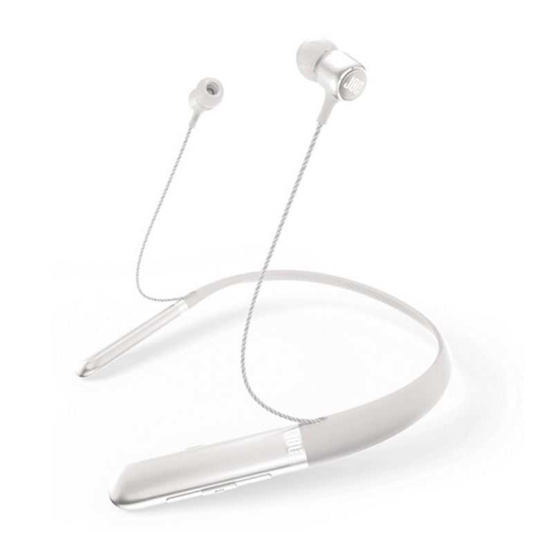 JBL LIVE 200BT 颈挂式无线蓝牙耳机 入耳式耳机+运动耳机 跑步磁吸式带麦 苹果安卓通用 珍珠白