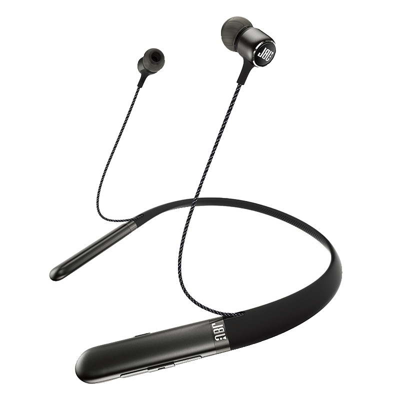 JBL LIVE 200BT 颈挂式无线蓝牙耳机 入耳式耳机+运动耳机 跑步磁吸式带麦 苹果安卓通用 磨砂黑