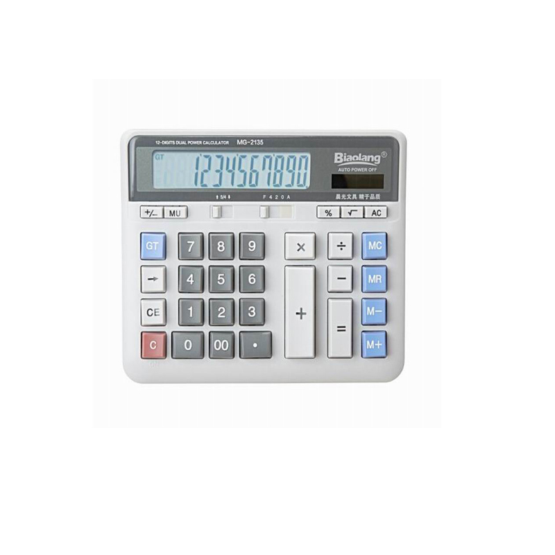 LTSM 晨光(M&G)ADG98198电脑按键太阳能双电源桌面计算器 12位大屏幕